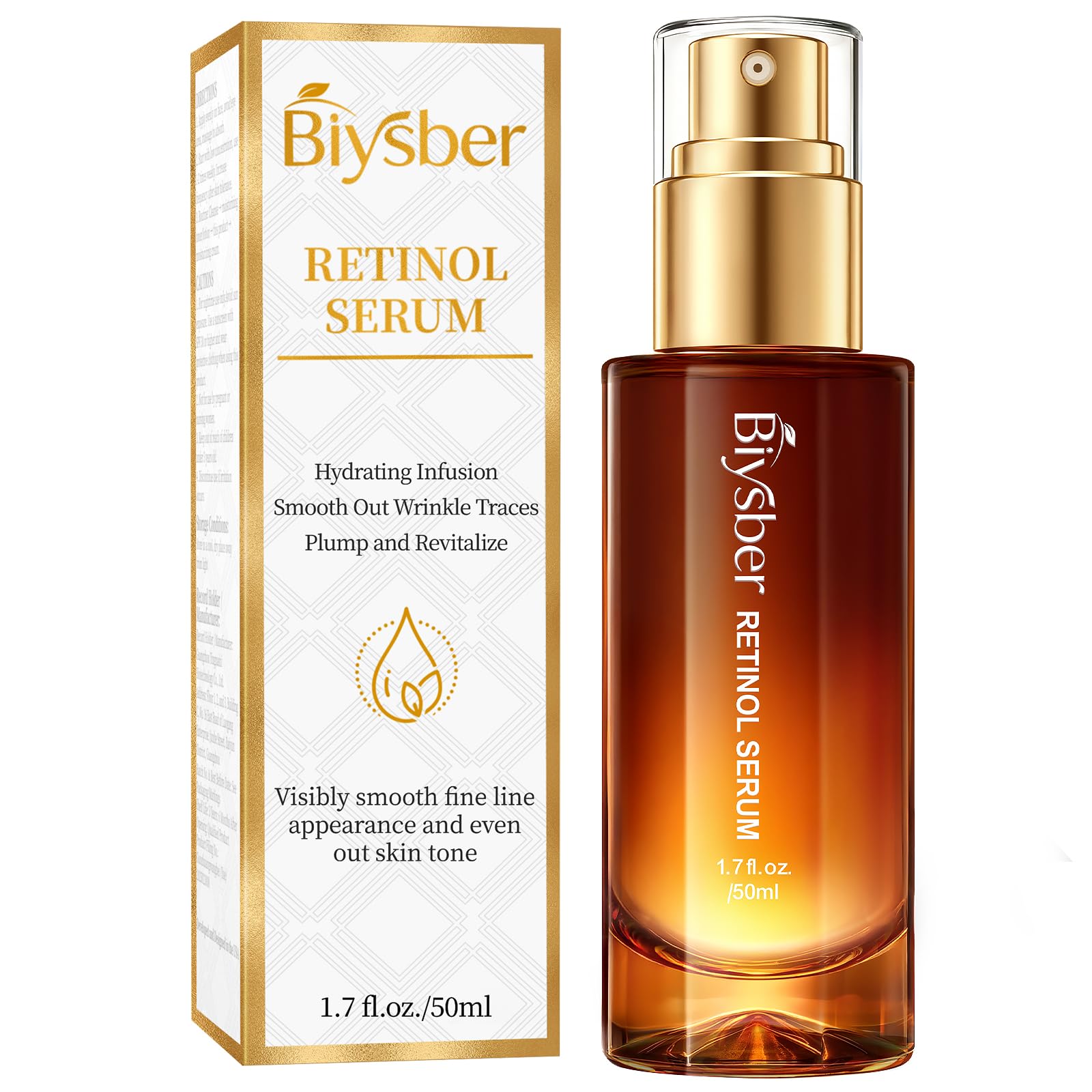 Retinol Collagen Serum for Face: Anti Aging & Anti Wrinkle Repair Peptide Serum with Boost Hydration Formula - Day/Night Facial Firming Neck Plump Skin Care for Women/Men (1.69 Fl Oz)