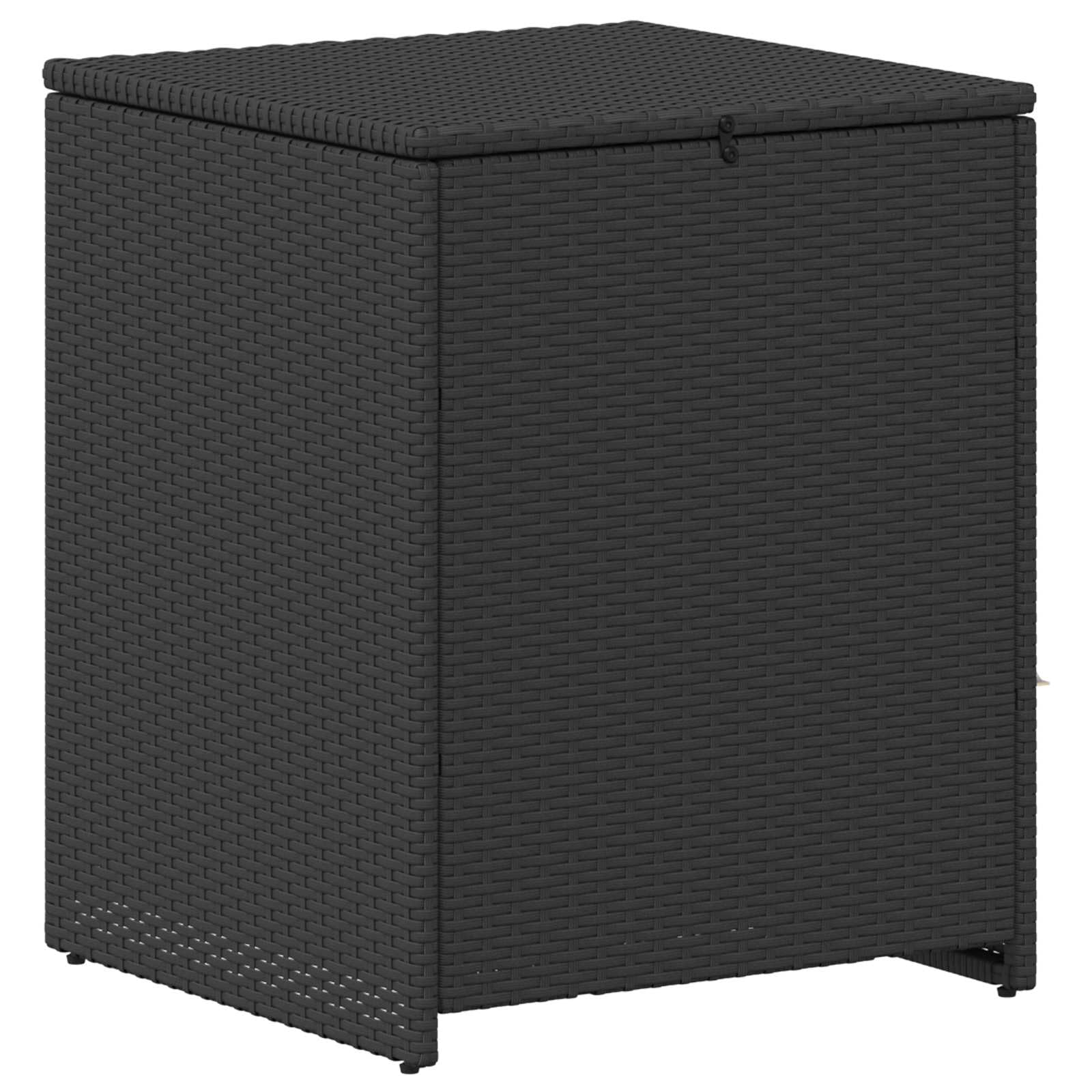 vidaXL Kissenbox 55 x 55 x 69 cm Stahl, Aufbewahrung für das Wohnzimmer, rechteckige Outdoor-Truhe, wetterfest für Kissen, Rattan-Einheit für Gartenmöbel