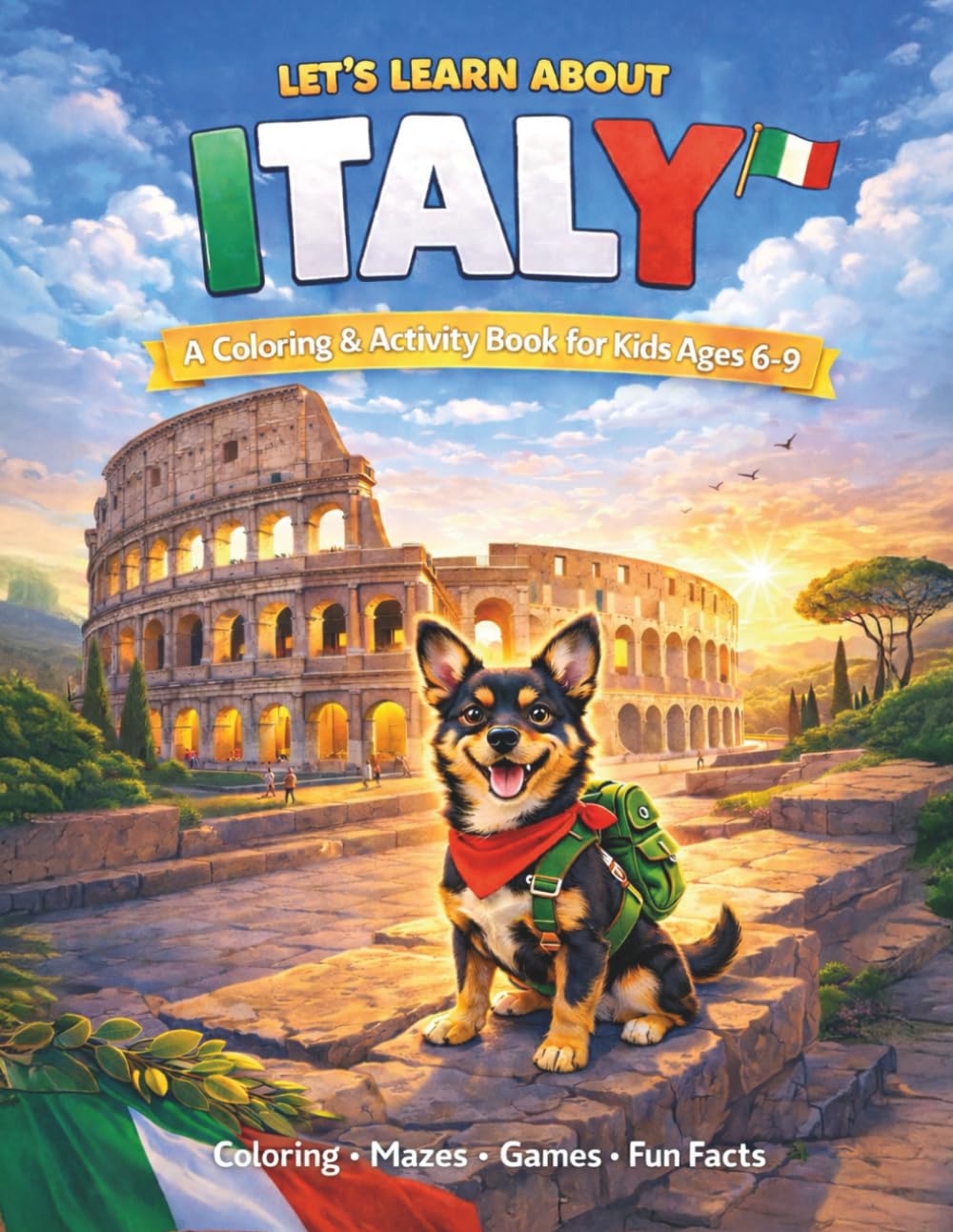Italy for Kids: Let's Learn About Italy: A Fun Coloring, Puzzle & Activity Book for Kids Ages 6-9 (Countries for Kids)