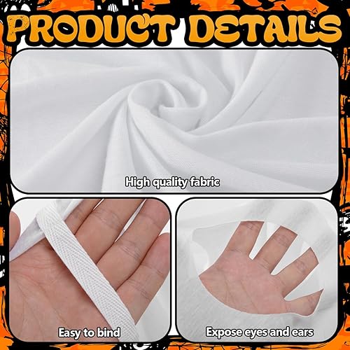 RunNico Halloween Ghost Horse Costume, Horses White Boo Ghost Cloak with Straps, Spooky Bull Ghosts Sheet Cosplay for Halloween Animal Themd Party Decoration