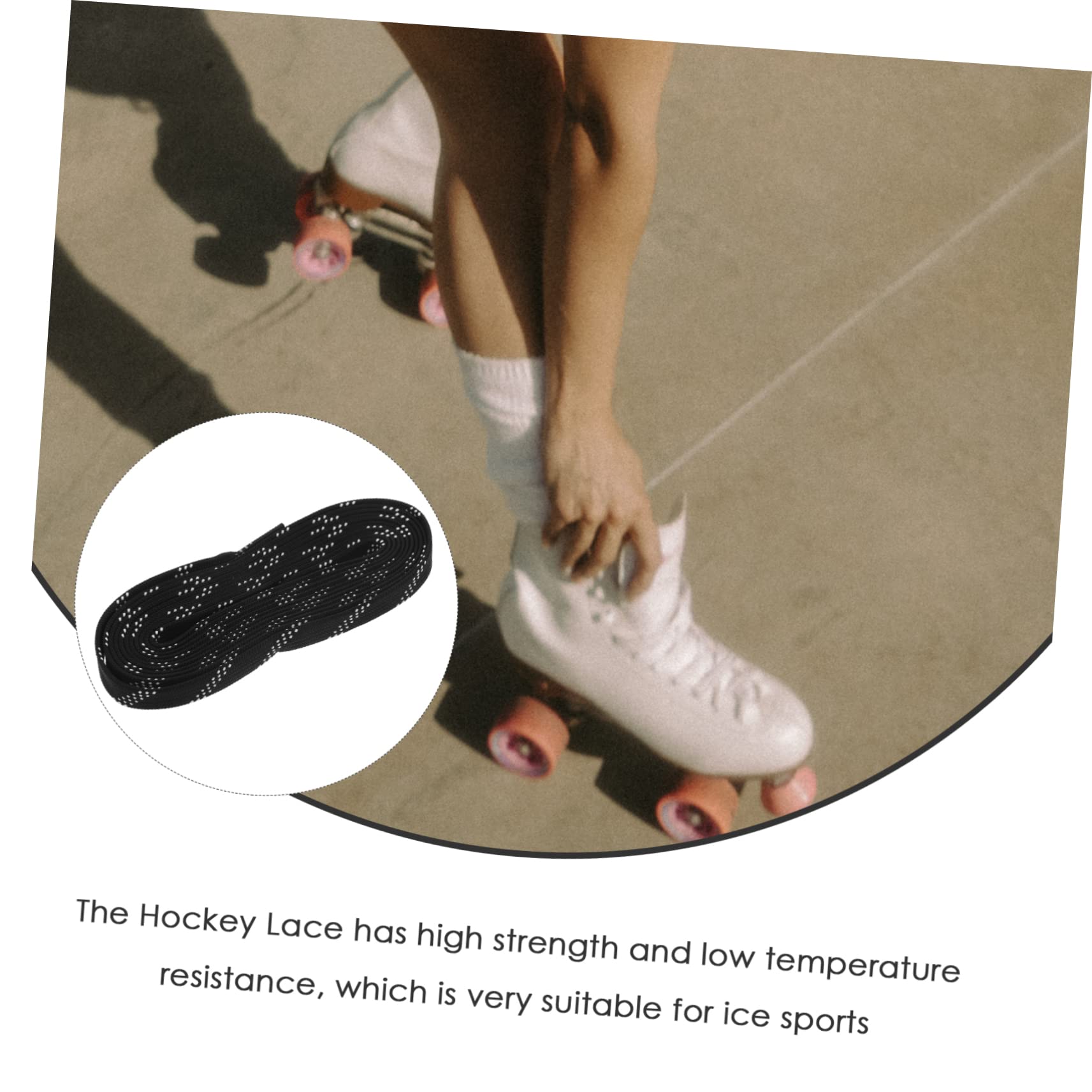 BESPORTBLE 4 Pezzi di Lacci da Hockey per Scarpe Sportive per Pattini A Rotelle Resistenti all'Usura Pattini da Ghiaccio Lavorazione Artigianale Raffinata Colorate
