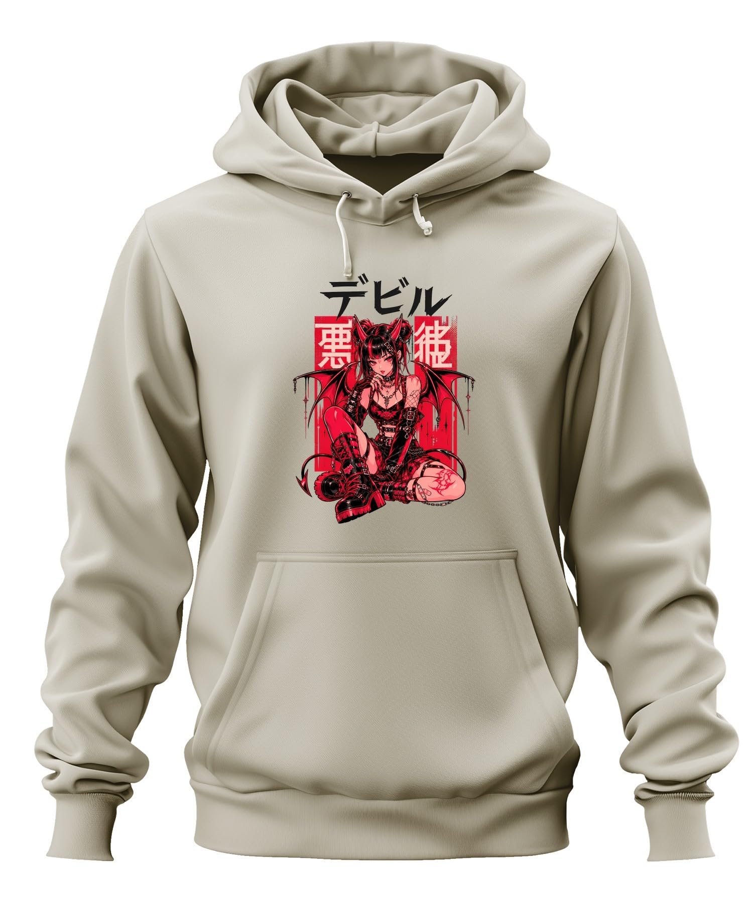 Anime Diabeł Dziewczęca gotycka bluza z kapturem Punk