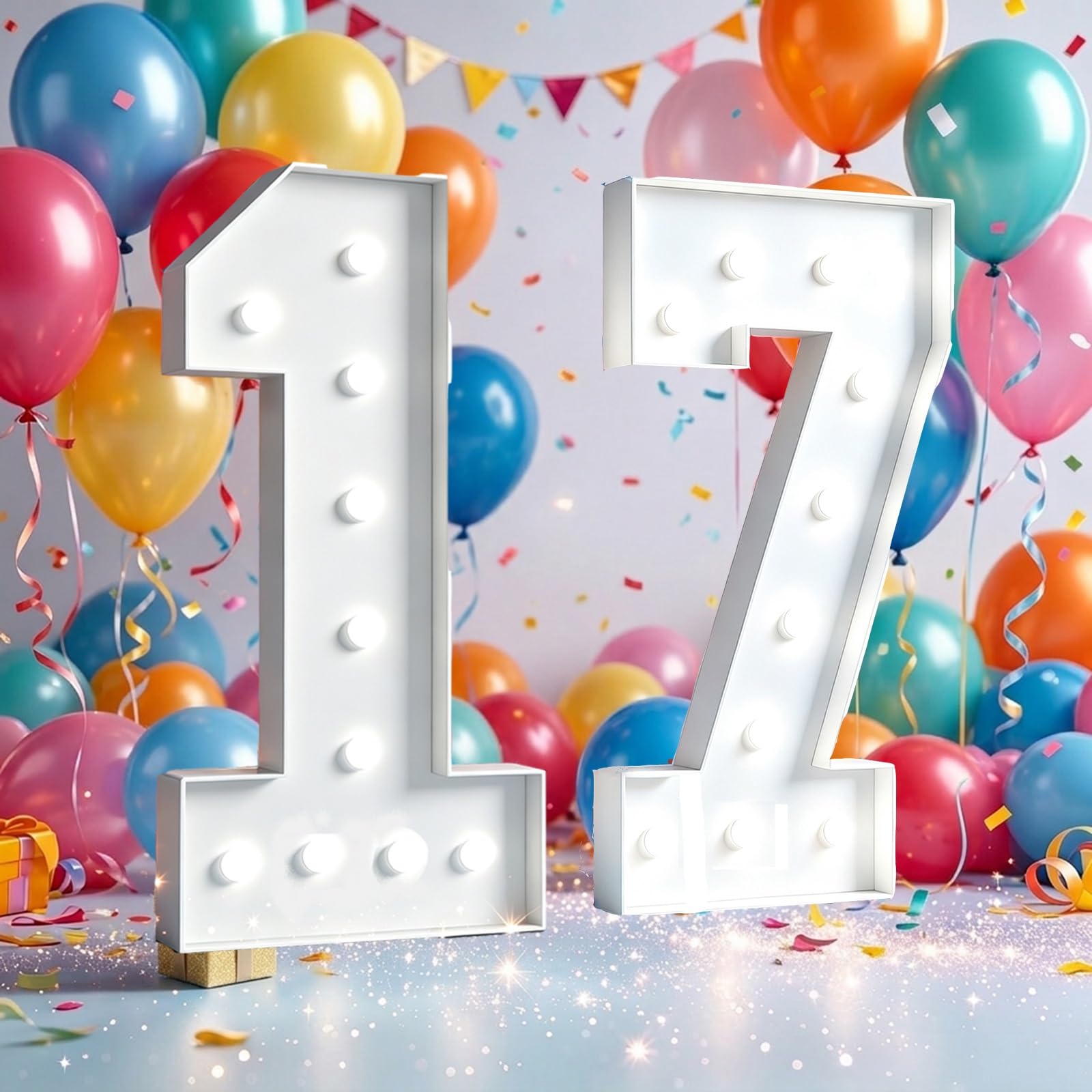 Marquee Light Up Numbers Birthday Party Decor Large Signs
