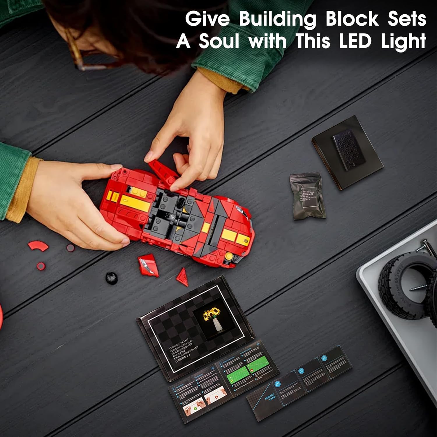 LED Light Kit Compatible with Lego 11502 Sunflower Bouquet Set, Light Kit for Lego 11502 Building Blocks Model, Not Included The Model Set