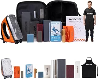 Ski Snowboard Wax Kit, Ski Tuning & Waxing Kit with Wax Iron, All Season Wax, Edge Tools, Base Cleaner, Brush, Wax Scraper, P-tex, Tuning Stone, Brake Retainers, Professional Tuning Equipment