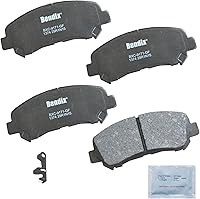 Vista 438 de Pastillas de Freno Delanteras Cerámicas Bendix Priority1 CFC430A para Modelos Selectos INFINITI G35, I30, Nissan 350Z, Altima, Juke, Maxima, Sentra
