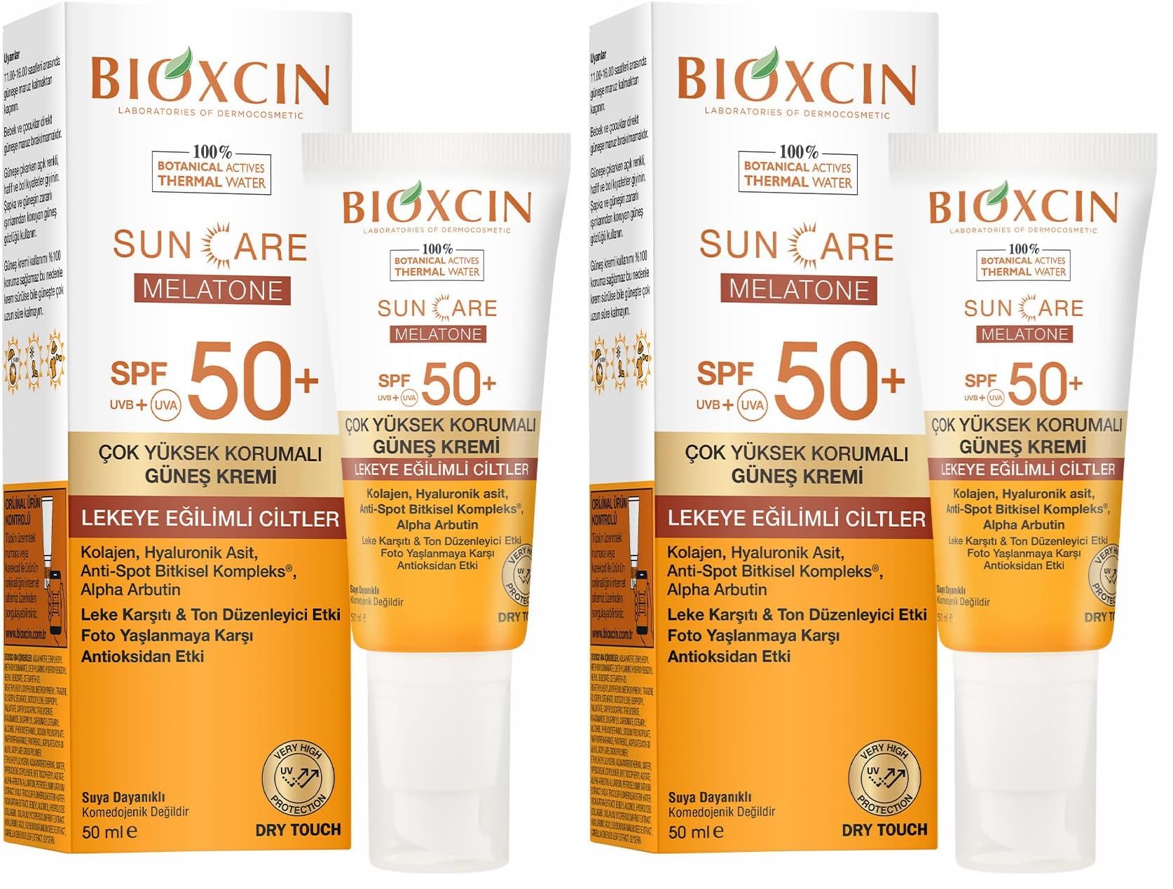 Bioxcin Sun Care Lekeye Eğilimli Ciltler İçin Çok Yüksek Korumalı Güneş Kremi 50 SPF - Leke ve Çil 50 Ml (2 paketi)
