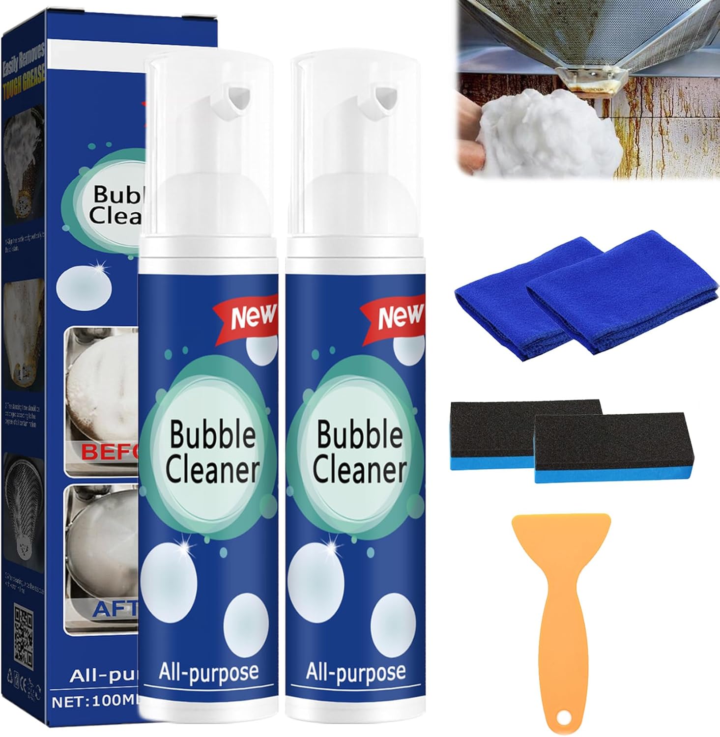 EZGHAR All Purpose Rinse Cleaning Foam, AllPurpose Rinse