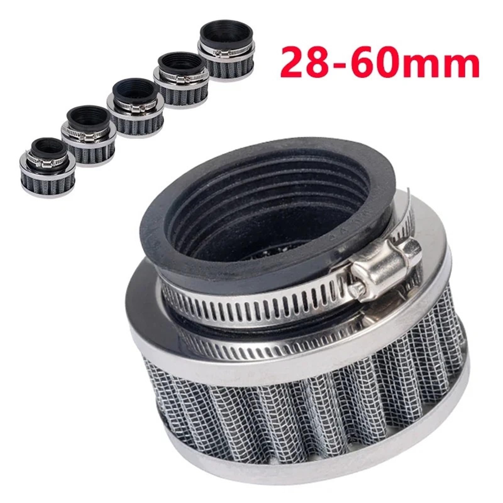 Filtr powietrza wydajnościowy motocykl Pasuje do Honda Kawasaki Yamaha 50mm Moto Filtr powietrza Motocyklowy filtr 28-60mm Wysoki przepływ(39mm)