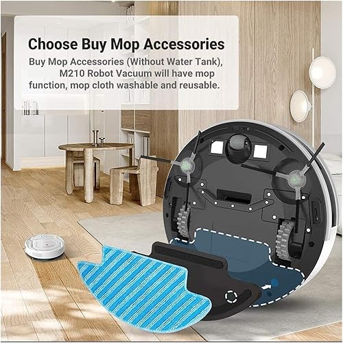 Miniatura 2 de 1 soportesoporte + 2 trapeadores compatibles con Lefant M210 M210B M213 o M210 Pro M210T o U180 M1 piezas de función de limpieza (color  M210 M210B