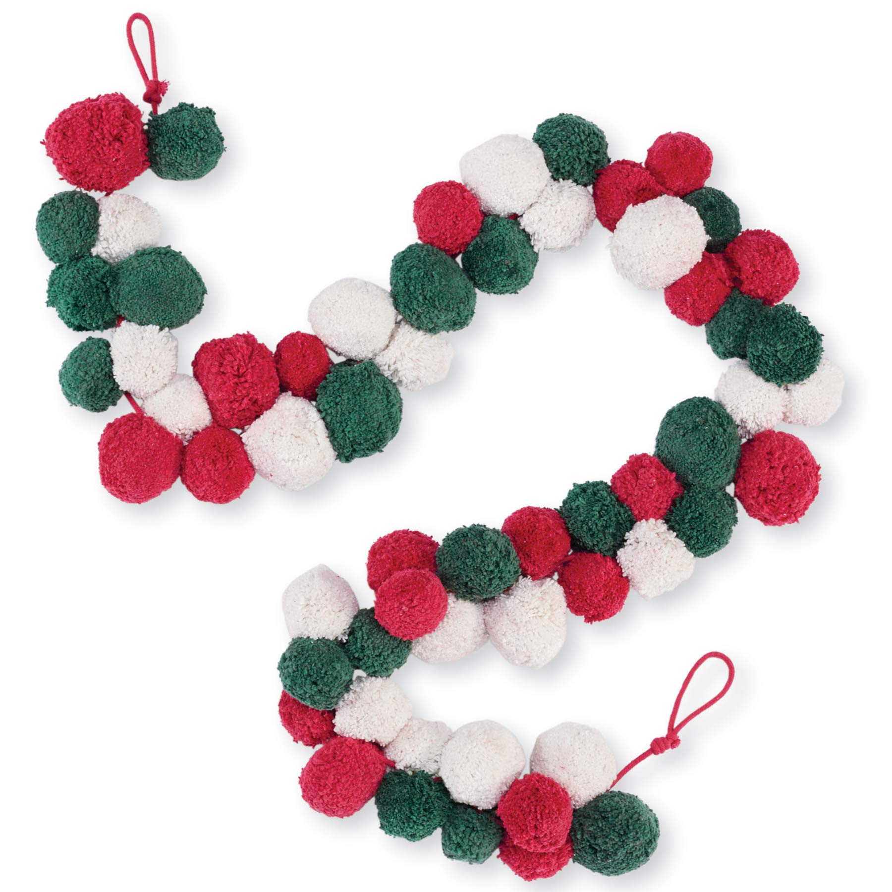 Guirlande de pompons coton decoration murale maison chambre suspendue