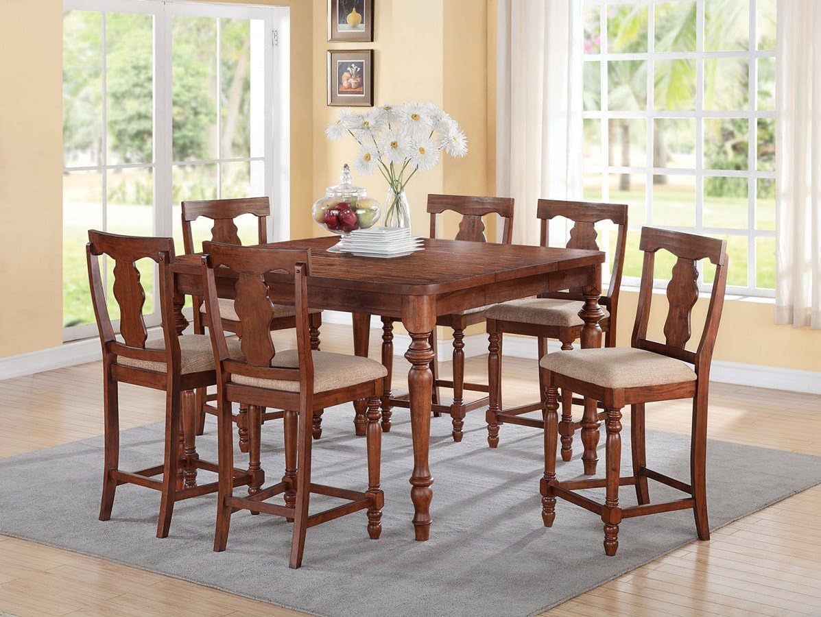 FenchBarney Gaela Distressed Brown Solid Wood and Veneers