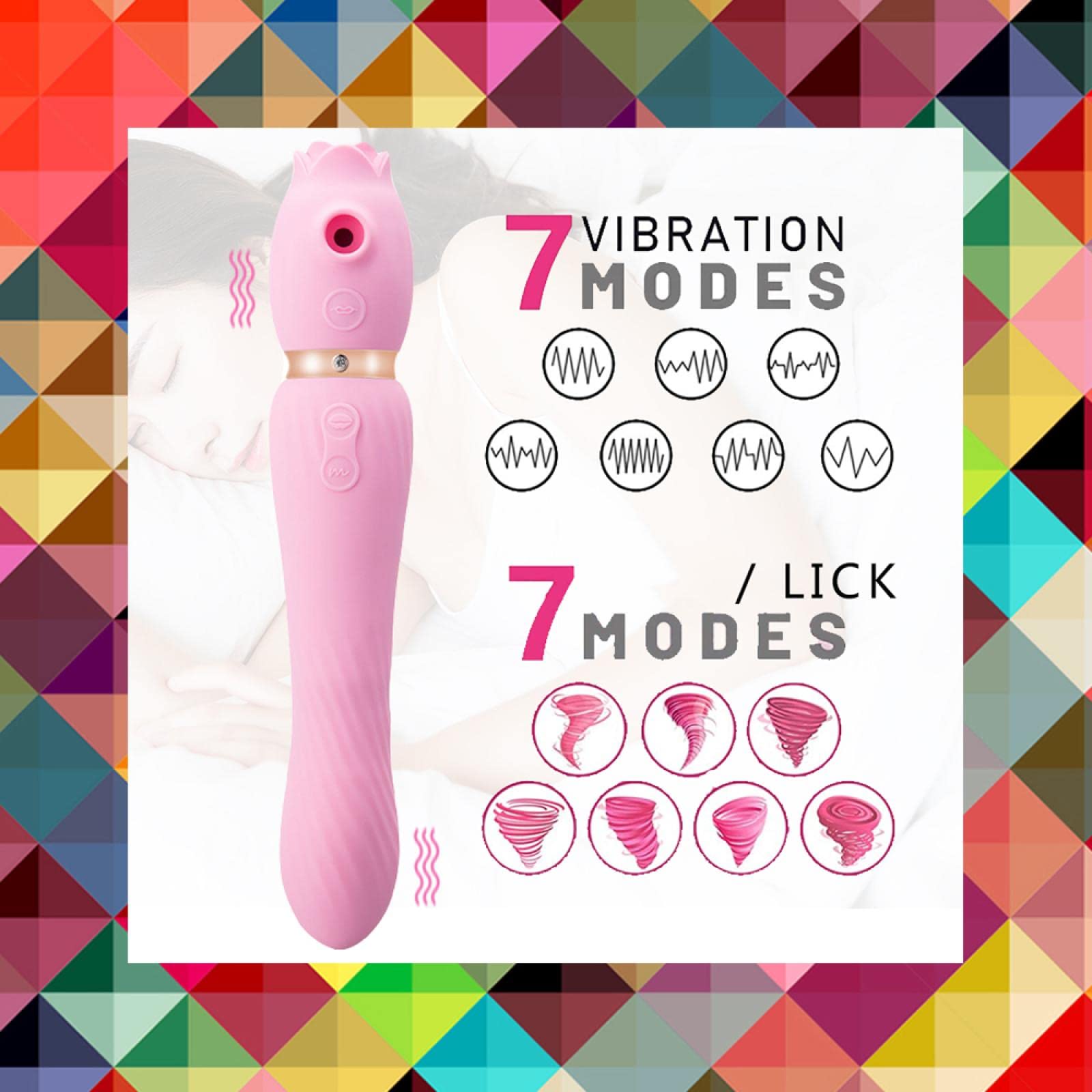 Dona Vibratori Vibratore clitorideo Vibratore per leccare la lingua per le donne Clitoride Riscaldamento del clitoride Stimolatore del vuoto Dildo Giocattoli del sesso per adulti 18