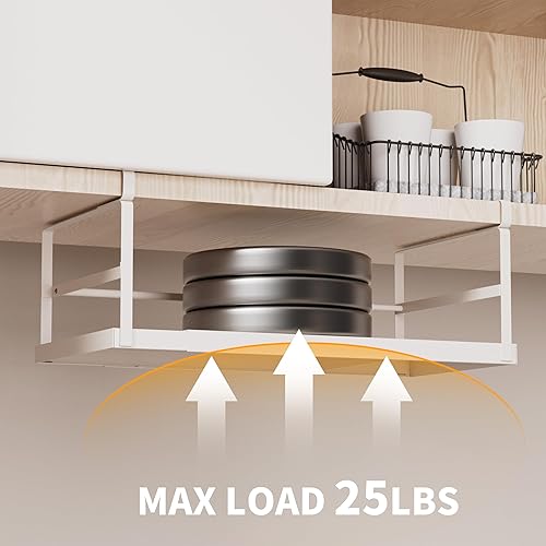 Miniatura 5 de Finnhomy Paquete de 2 organizadores para debajo del gabinete, organizadores y almacenamiento de despensa, cesta debajo del estante, organización de