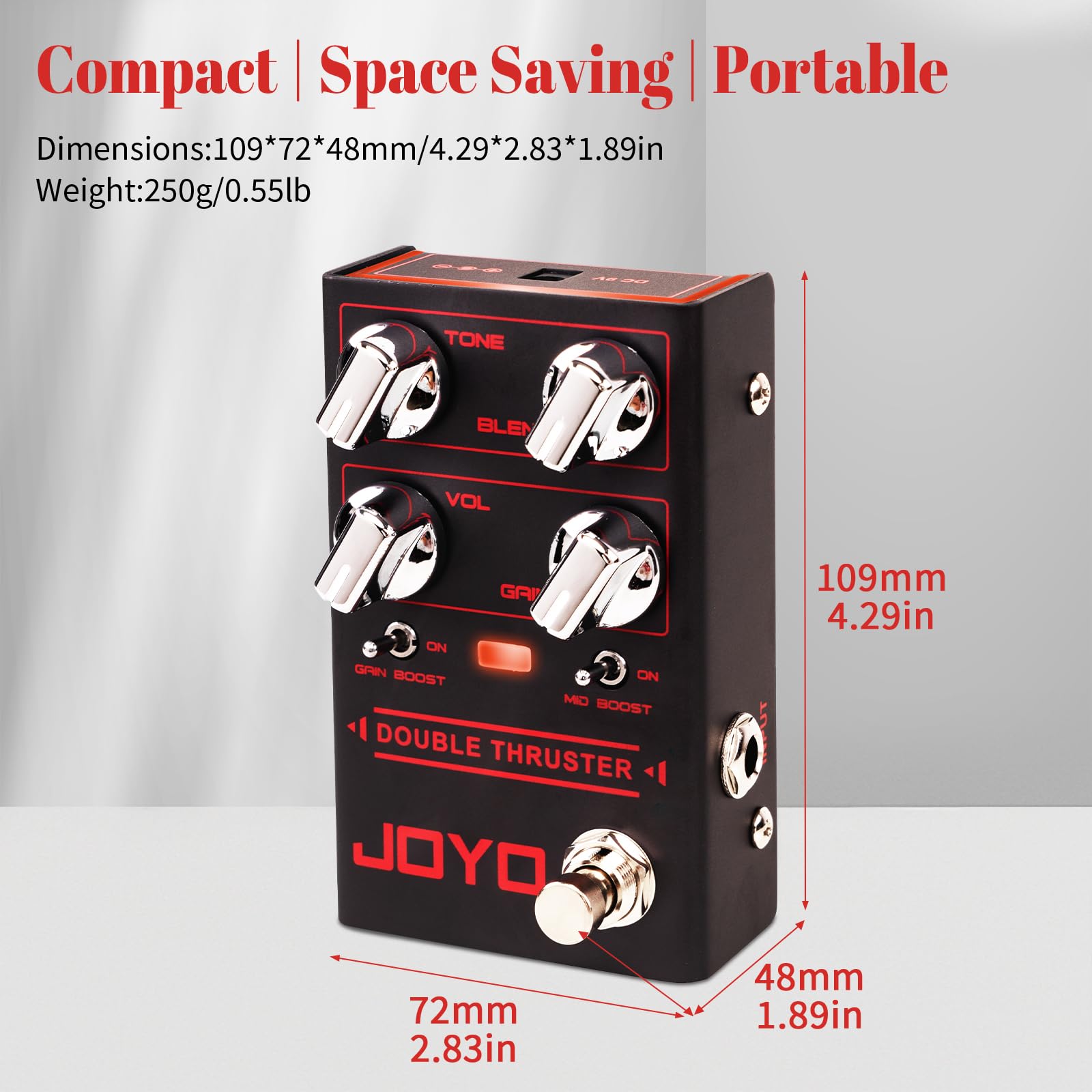 Amazon.com: JOYO Bass Guitar Pedals High Gain Overdrive Effect
