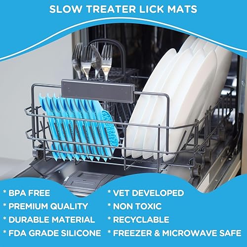 Miniatura 2 de Aquapaw Alfombrilla para lamer perros  Alimentador lento de succión y tapete de alimentación  Dispensador de juguetes de baño para perros y