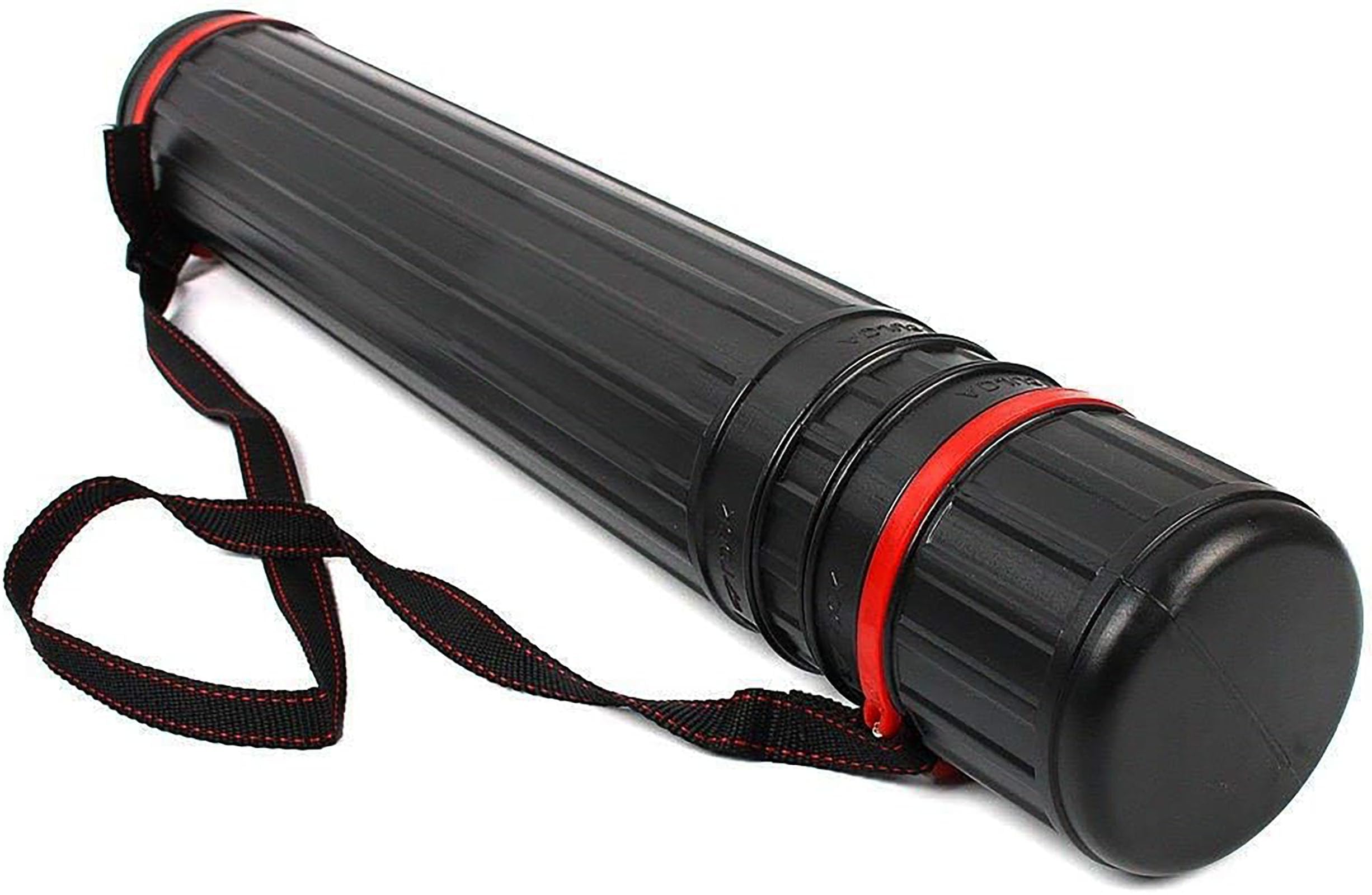 DEWEL Teleskop Posterrolle A0, 12cm Großer Durchmesser, 76–125cm Transportrolle Zeichenrolle, Köcher für Bilder Poster und Flipchart Papier, Länge und Tragegurt verstellbar, Kunststoff(76–125cm)