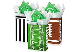 Pasimy Football Gift Goody Bags Premium Football Themed Paper Bags for any...