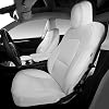 Bomely Seat Covers Compatible with 2020 2021 2022 2023 Tesla Model Y Car Seat Protector with Armrest Cover for Tesla Model Y Accessories White, Model YFull Wrapped 13 Pcs