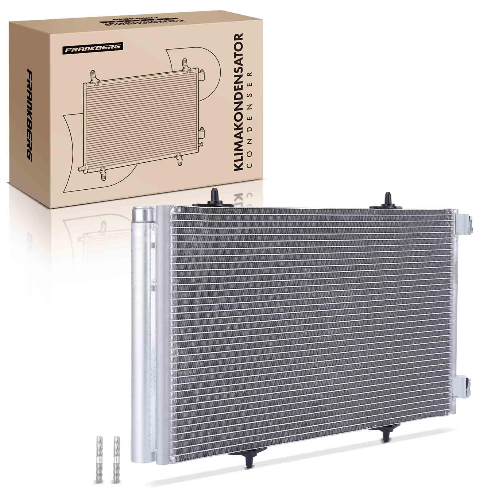 Frankberg Radiatore climatizzatore Condensatore climatizzatore Compatibile con 207 CC WD 1.6L 208 I CA CC 1.2L 2008 I CU 1.2L C3 II SC 1.2L C3 III SX 1.2L Replace# 9650894080