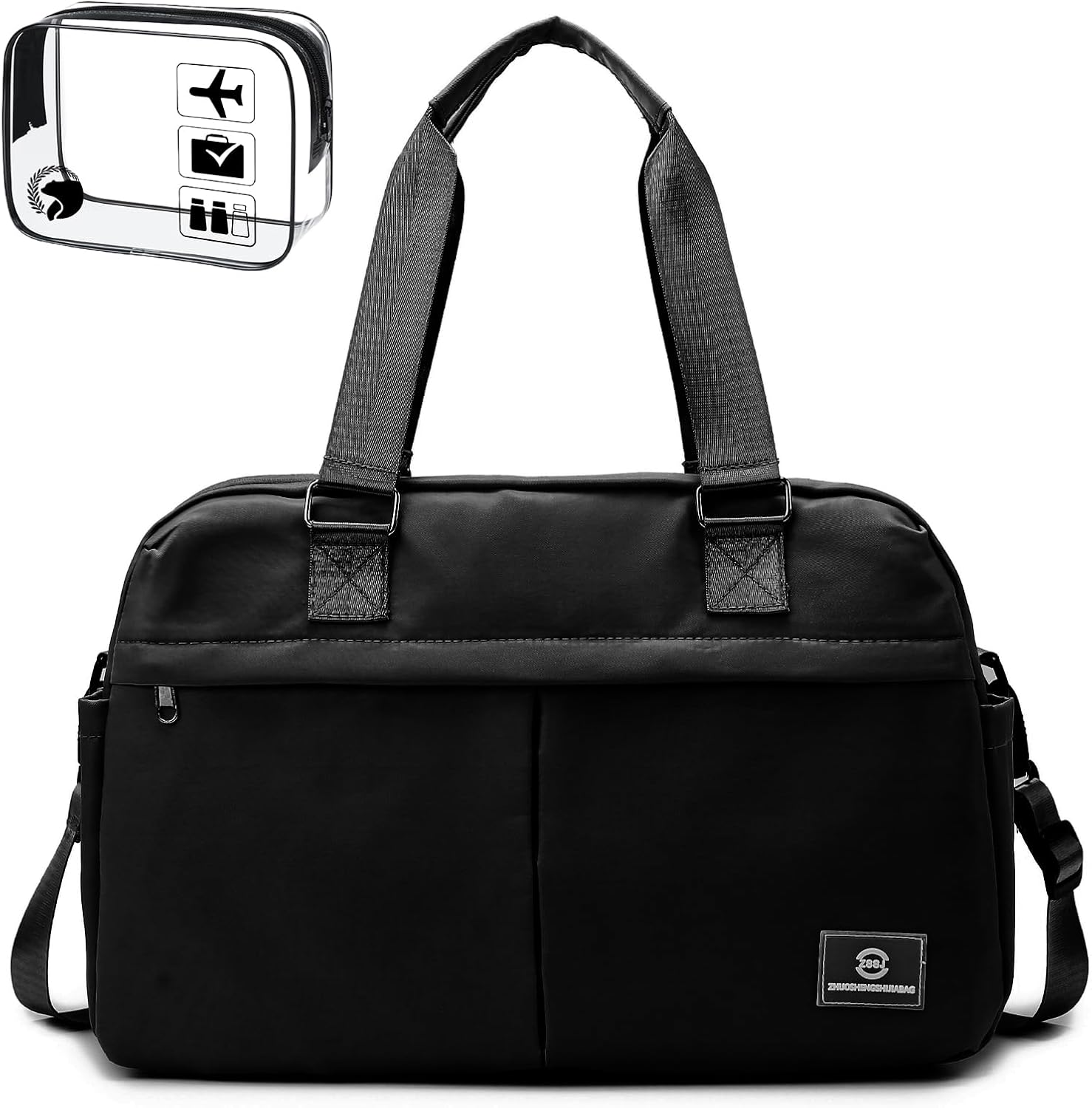 SPAHER Expandable Cabin Bag 40x30x15 to 40x30x25 – Eurowings Wizzair Volotea Airways Cabin Luggage Travel Duffle Carry On Hand Luggage Under-seat Holdall with TSA Approved Clear Toiletry Bag SPAHER Expandable Cabin Bag 40x30x15 to 40x30x25 – Eurowings Wizzair Volotea Airways Cabin Luggage Travel Duffle Carry On Hand Luggage Under-seat Holdall with TSA Approved Clear Toiletry Bag