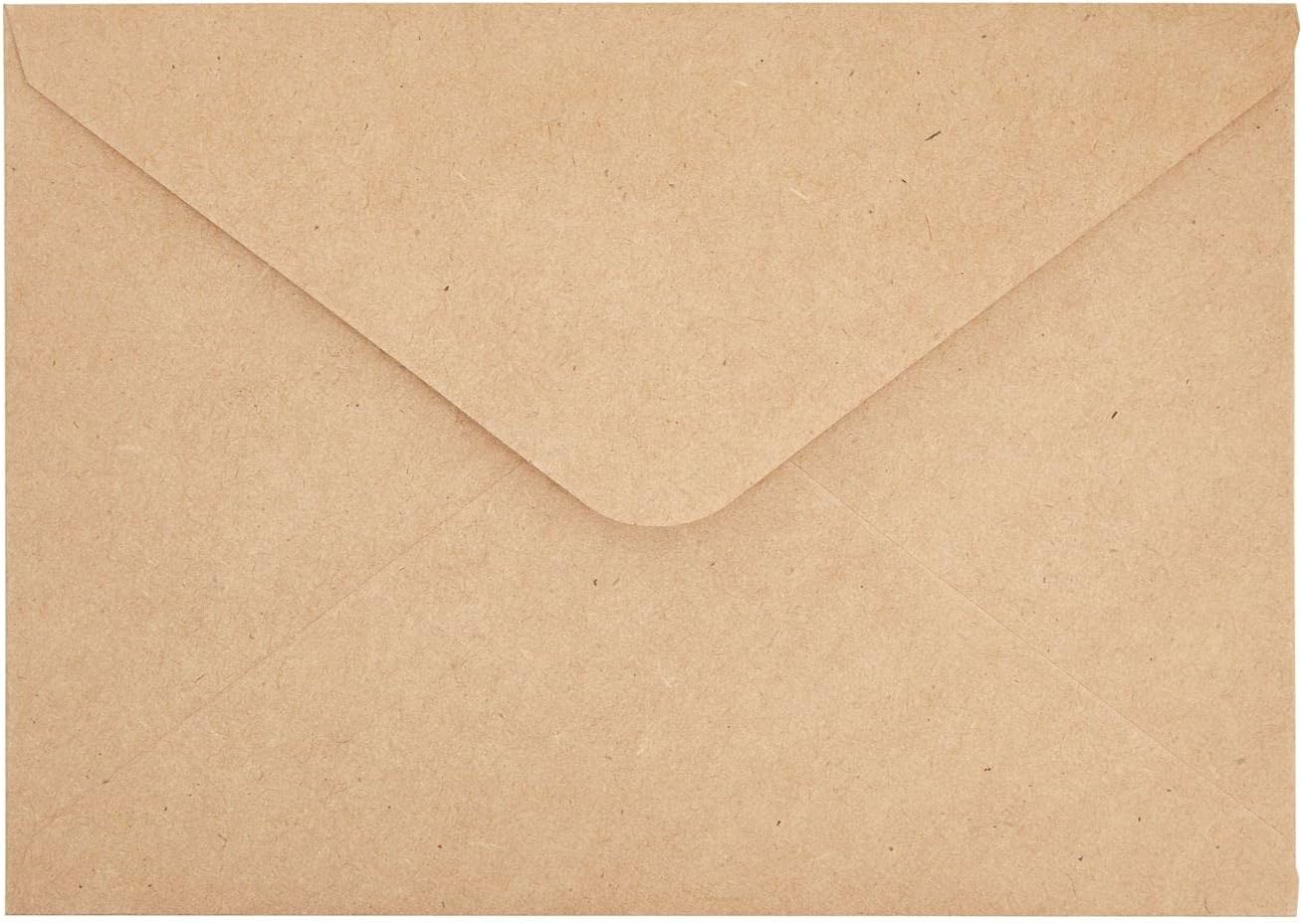 48 Pack Kraft Paper Photo Insert Cards with Envelopes, 4x6 Paper Frames, Photo Card Holder Inserts, Greeting Cards for Photos, Memories, Blank Inside (4 x 6 In) Brown