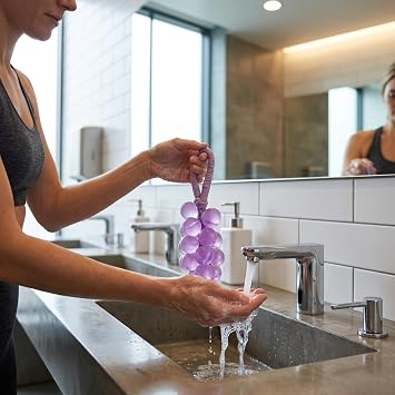 200g Grape Soap, Handmade Crystal Grape Shaped Soap with Hanging Rope, Decorative Bathroom for Daily Cleansing and Gift Giving, Design for Home Decor
