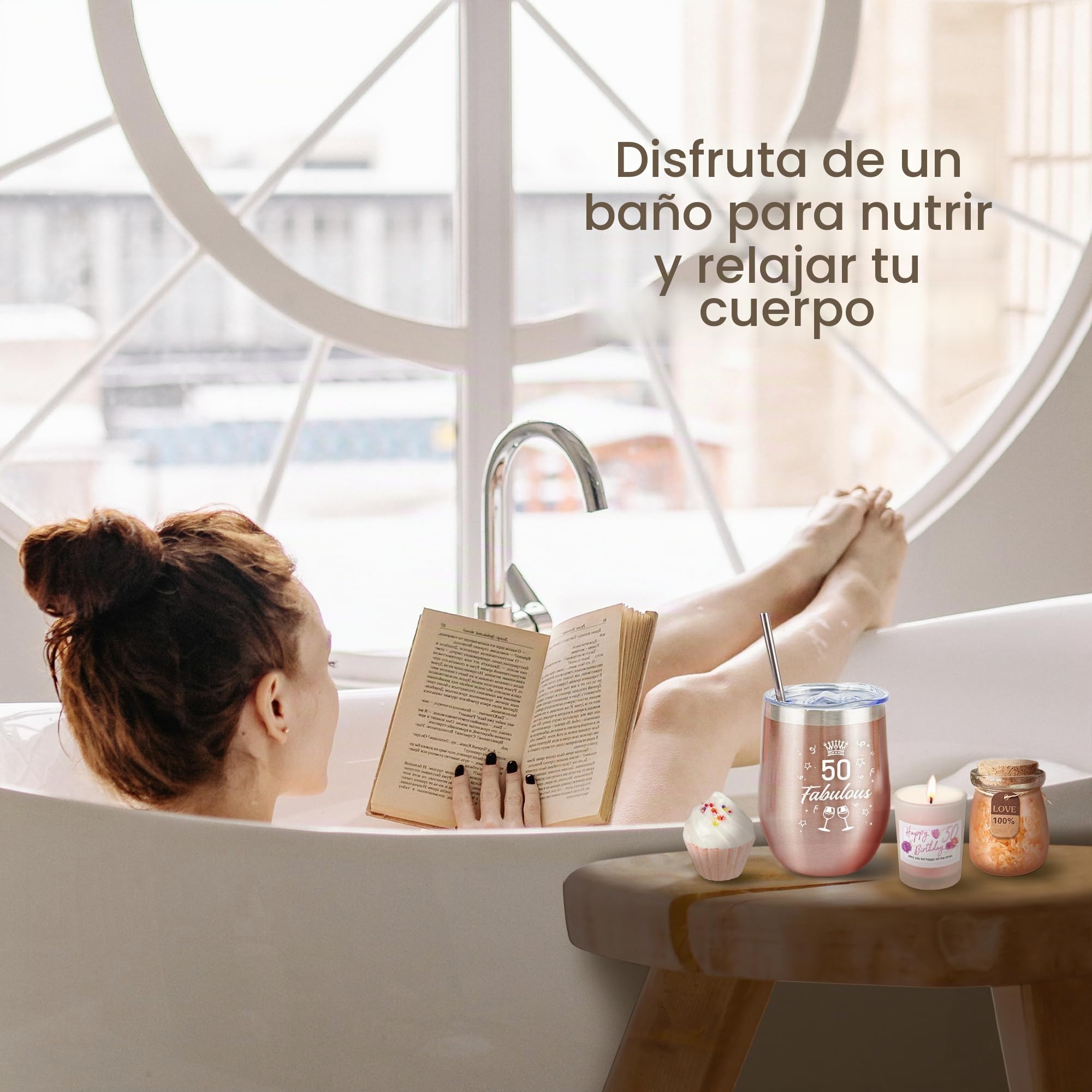 Epessa Regalos para mujeres de cumpleaños número 50, cestas personalizadas para amigas, madre y hermana