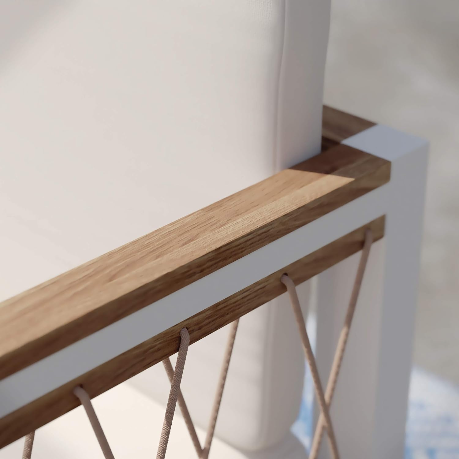 SEI Furniture Wallmond Love Seats, Natural, White