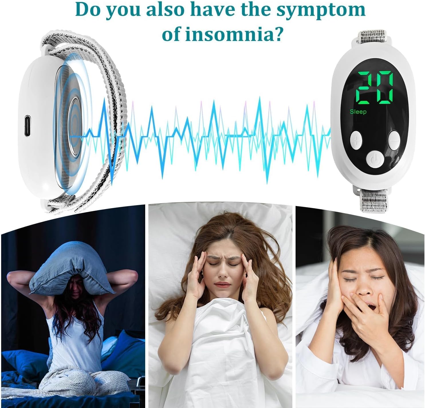 Handheld Sleep Aid Device, Anxiety Device, Relief Anxiety Help Sleep, Promotes Rest, USB Rechargeable
