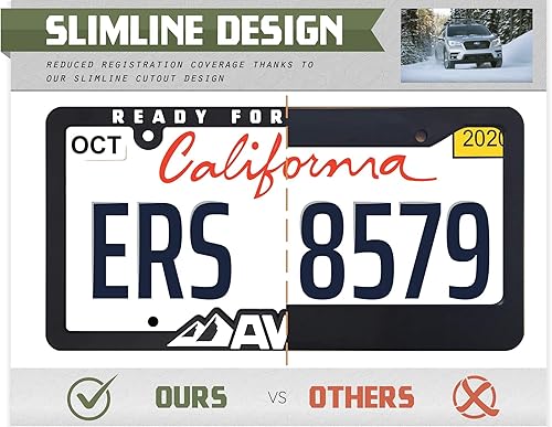 Miniatura 4 de Spiffy AWD - Marco de matrícula con tracción en todas las ruedas, listo para cualquier cosa, fabricado en los Estados Unidos, cubierta de soporte