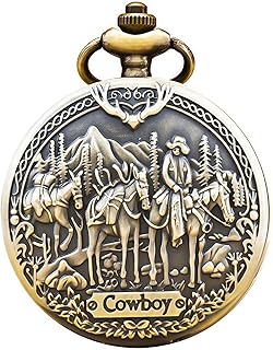 DerMachtPocket Watch Engraved Cowboys Arabic Lahore, Karachi - Pakistan