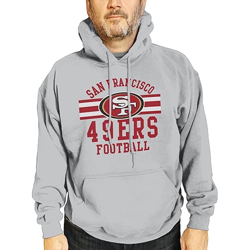 Team Fan Apparel NFL Team Stripe Hooded Sweatshirt- Soft Pullover Sports Hoodie For Men & Women - Made Of Cotton & Polyester