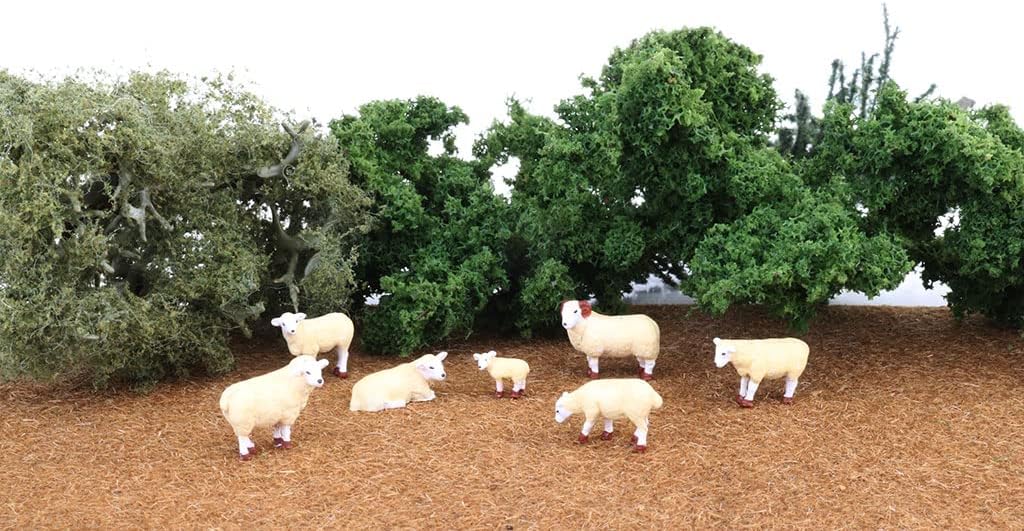 Bachmann Trains - Miniature Scale Figures - Sheep (7pcs/pk) - HO Scale