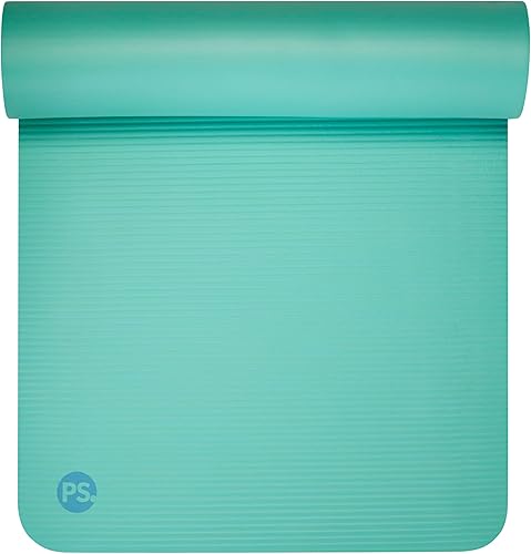 POPSUGAR - Alfombrilla de fitness de 0.394 in, 72 x 23.5 pulgadas (espuma de mar, sólida) con correa de fácil transporte, alfombrilla de ejercicio