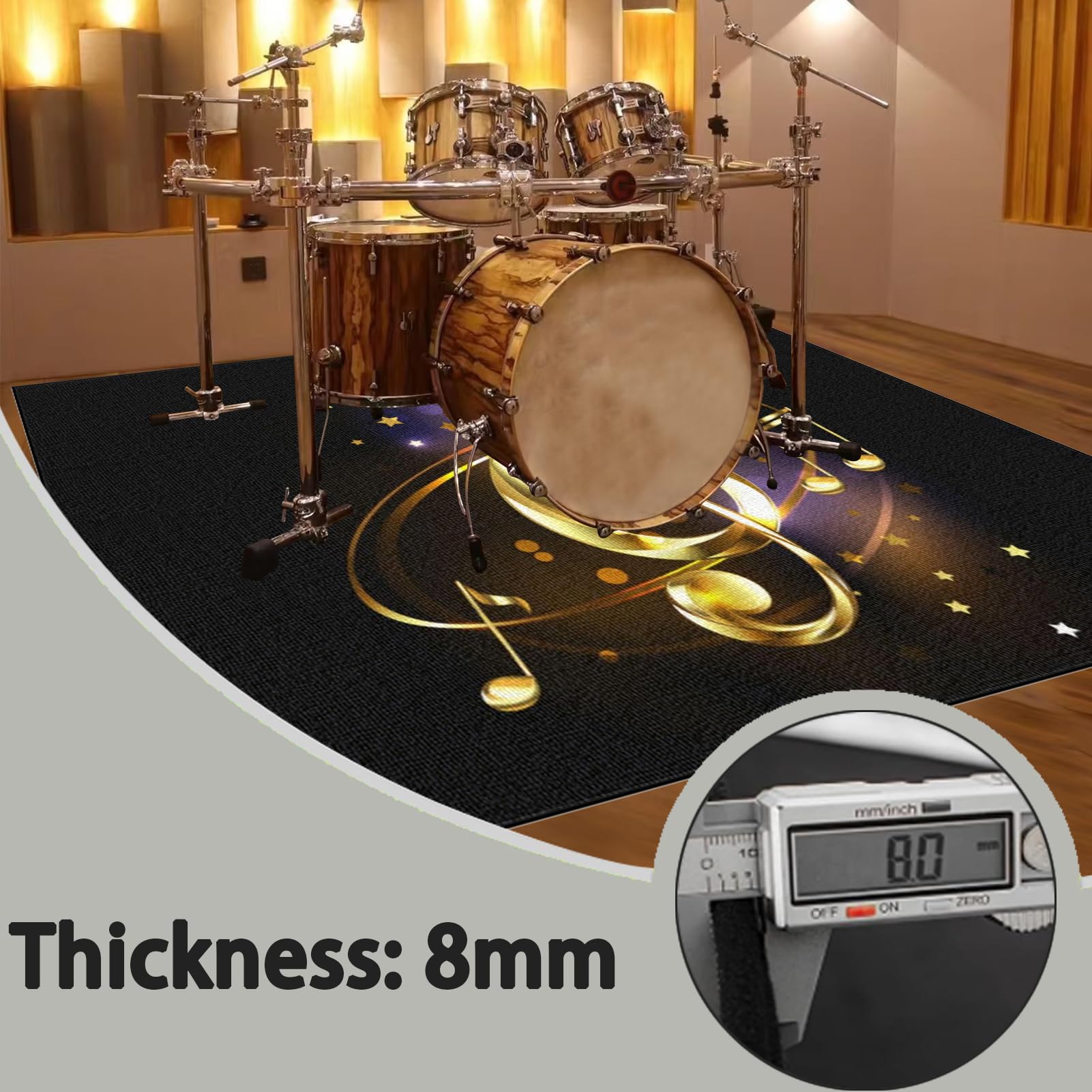 140 x 120 cm Mata perkusyjna akustyczna mata perkusyjna elektroniczna mata bębnowa dźwiękochłonna profesjonalna mata jazzowa do dużych skarbów i innych instrumentów muzycznych mata perkusyjna