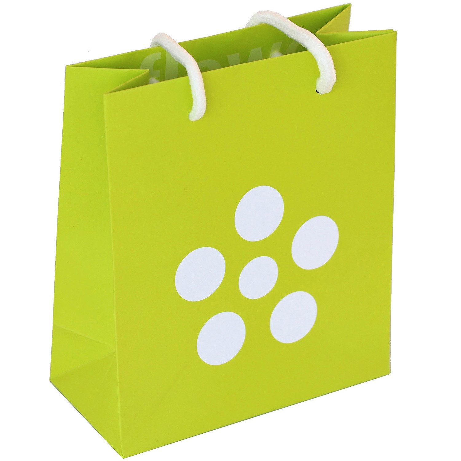 immi 5 Geschenktüten, Alternative für Geschenkpapier (Grün/Blume)