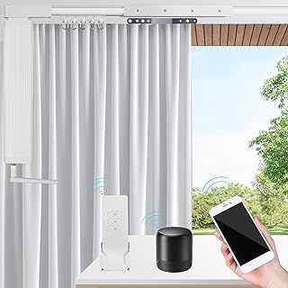 Smart Curtain Tracks WiFi Control by Phone, Support Voice Control for Al...