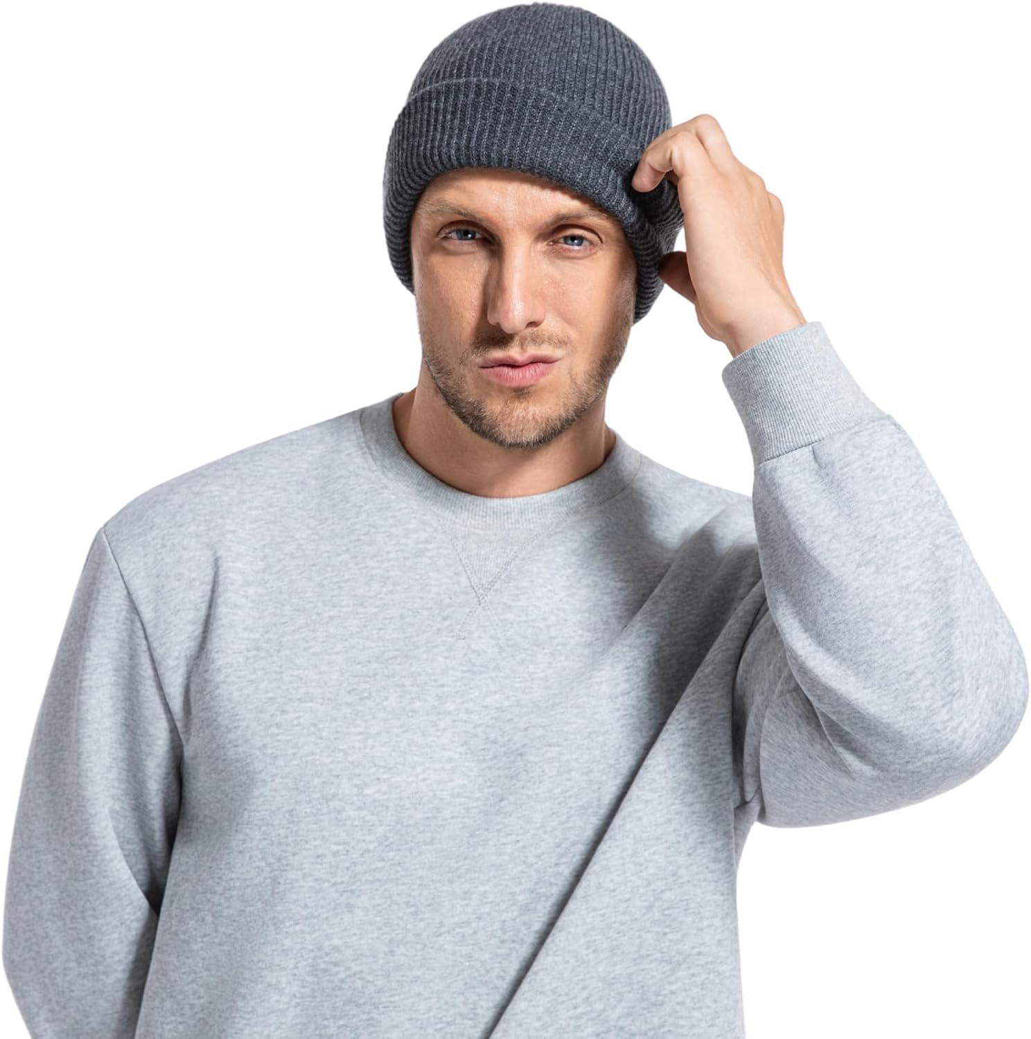 Warm Beanie for Men Women Fleece Lined Thick Winter Skull Cap Unisex Knit Cuffed Cap - Image 3