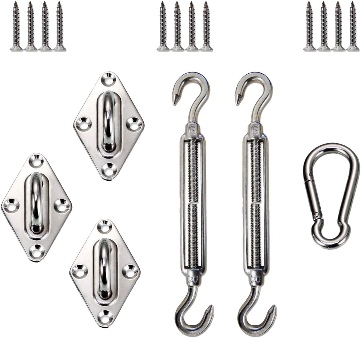 E&K Sunrise Sun Shade Sail Hardware Kit for Triangle Sun