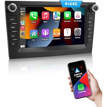 ESSGOO 4+64G Wireless Car Radio and Android 15 Car CarPlay for Vauxhall Opel Corsa C D Zafira B Astra G H Meriva Signum Combo 7 Inch Touchscreen Radio with Bluetooth FM RDS GPS WiFi