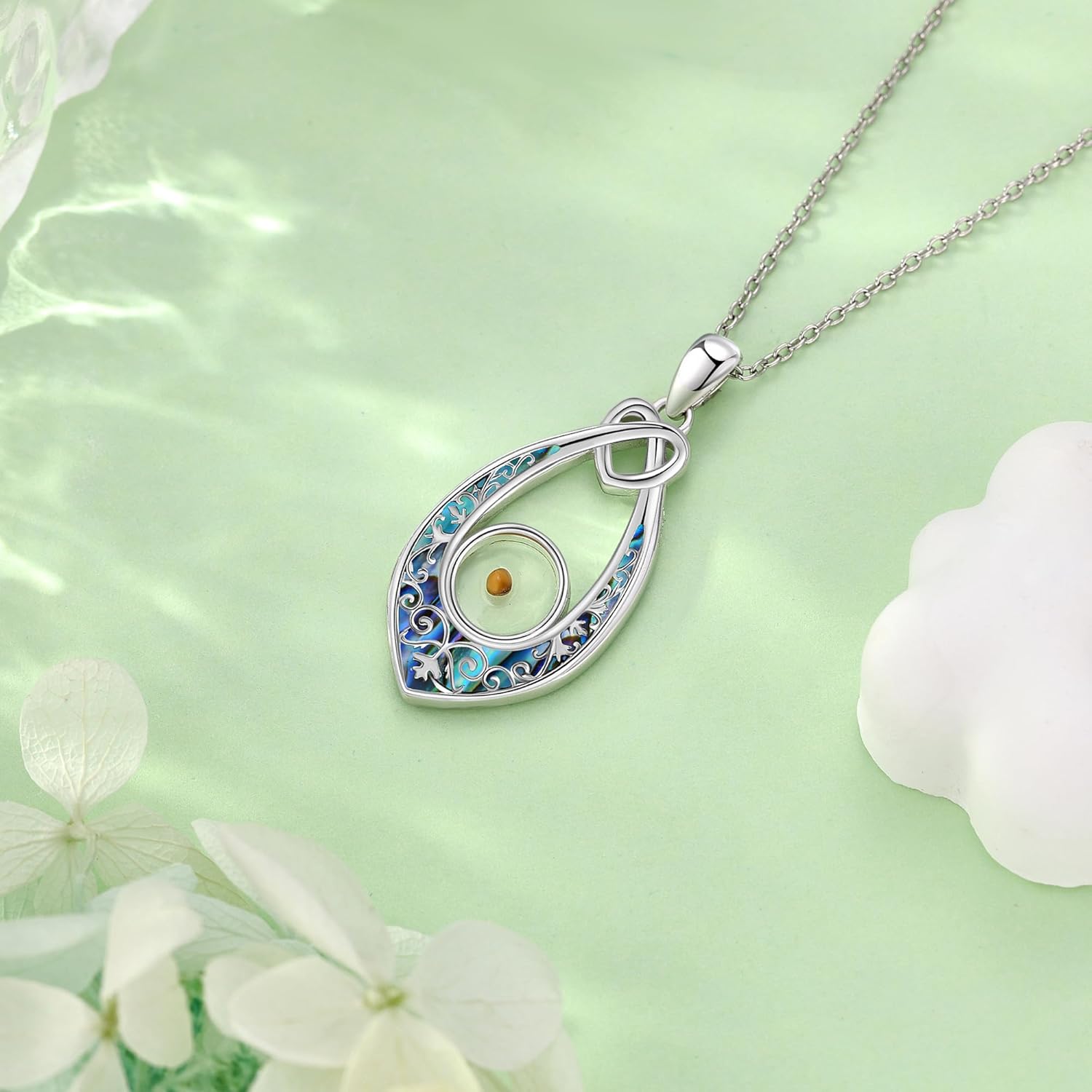 Mustard Seed Necklace Sterling Silver Mustard Seed Faith Pendant Necklace Religious Christian Jewelry Gifts for Women