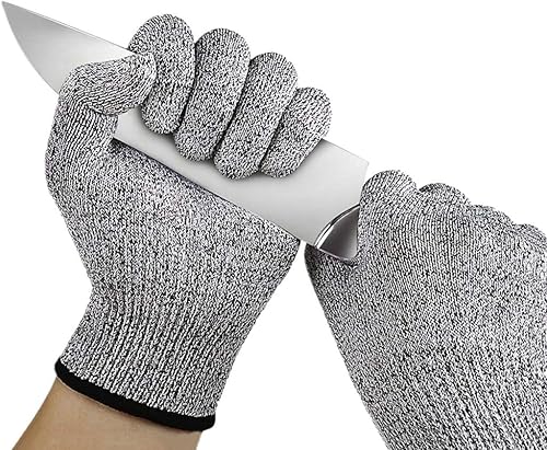 Guantes resistentes a los cortes Nivel 5, guantes HPPE de grado alimenticio, a prueba de cortes, para cocina, corte de ostras, mandolina y