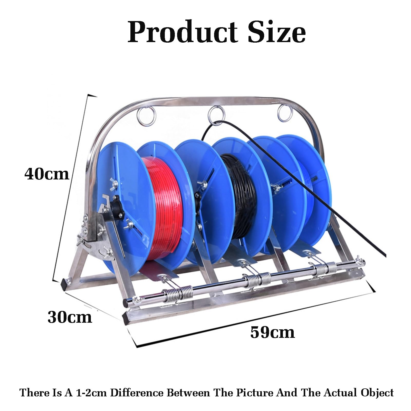 Dispensador de carretes, Estante de Alambre Plegable para carretes, Soporte de Almacenamiento de carretes de Alta Resistencia, Estante de Almacenamiento de Rollos de Cintas, para u