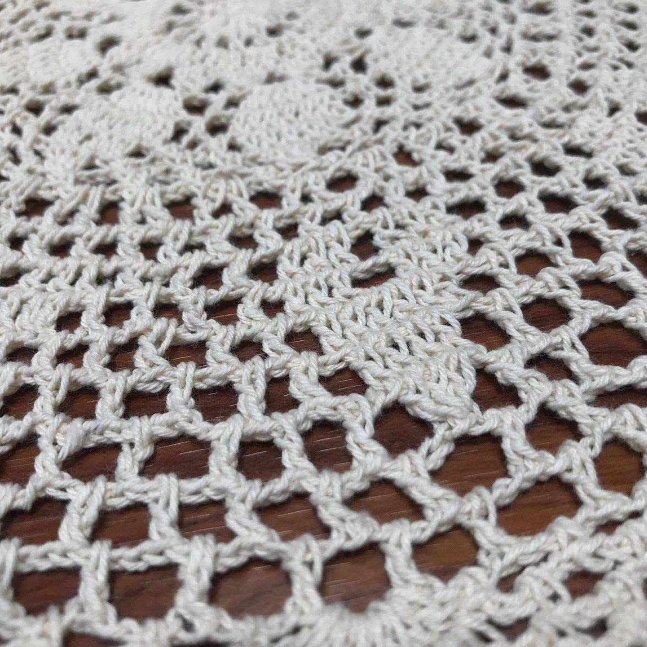 NAPPE CENTRE DE Table Fait Main Au Crochet Retro Pour Gueridon Vintage