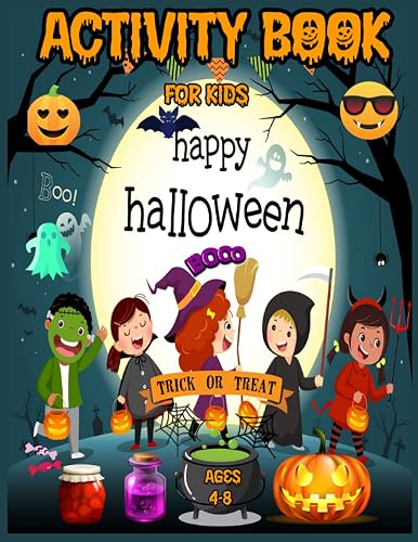 Halloween Activity Book for Kids Ages 4-8: Halloween Coloring,Mazes,Wordsearch, Color