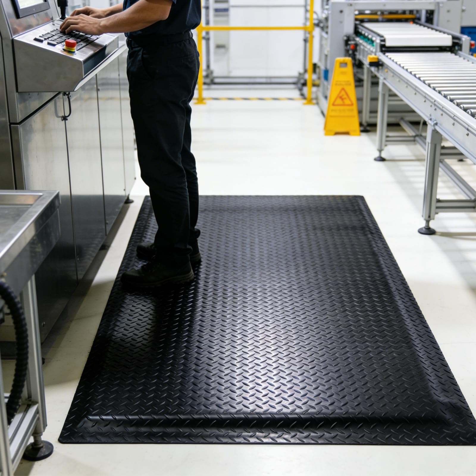 Anti Ermüdungsmatte für Steharbeitsplätze, Ergonomische Arbeitsplatzmatte Anti Fatigue Stehmatte, 90 x 182 cm Antimüdigkeitsmatte, Steh-Schreibtisch Fußmatten für Werkstatt, Fließband