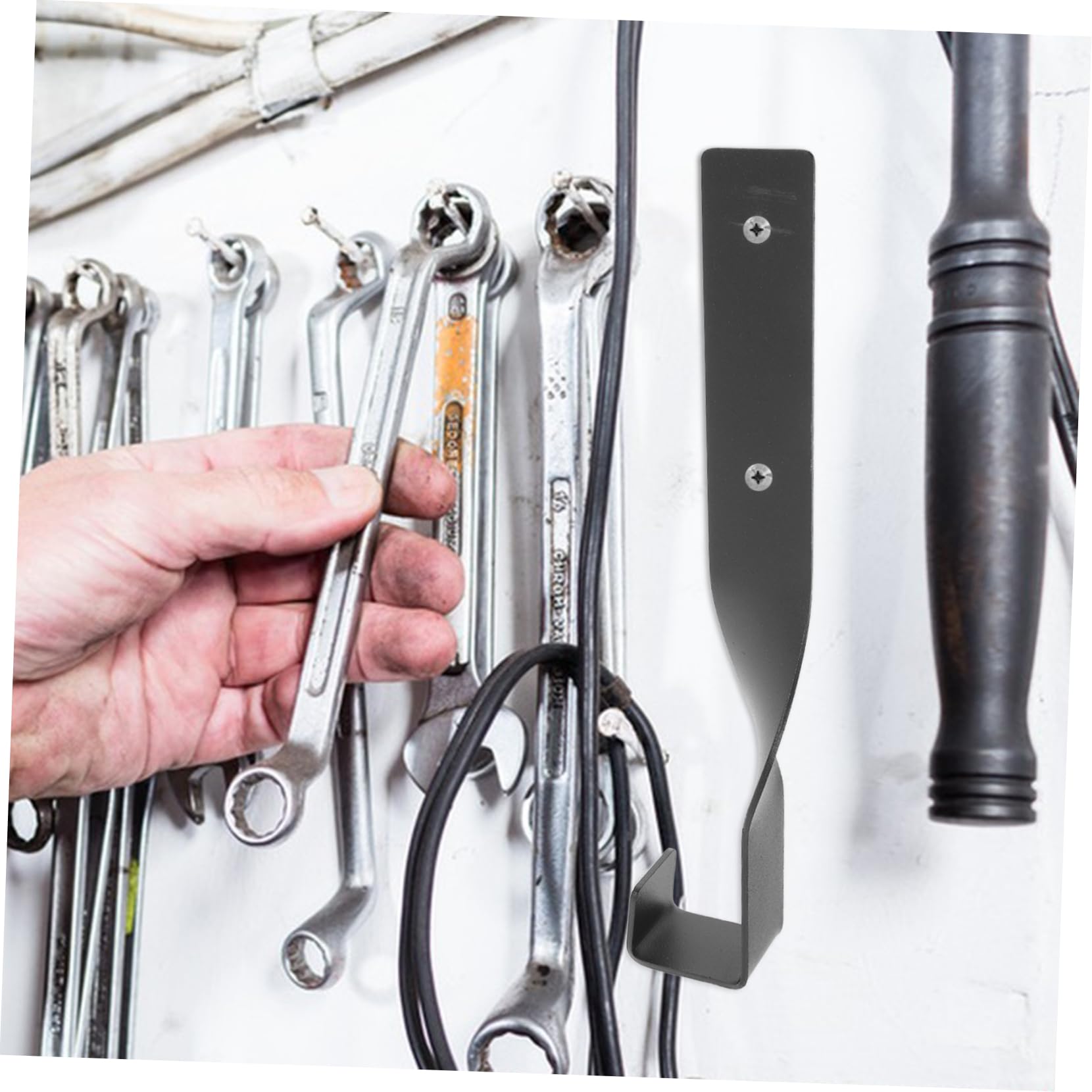 Hemobllo 4sets Supporto da Parete per Catena di Motosega Gancio da Garage Rack per Montaggio Muro Soluzione Salvaspazio per Organizzazione Utensili Elettrici