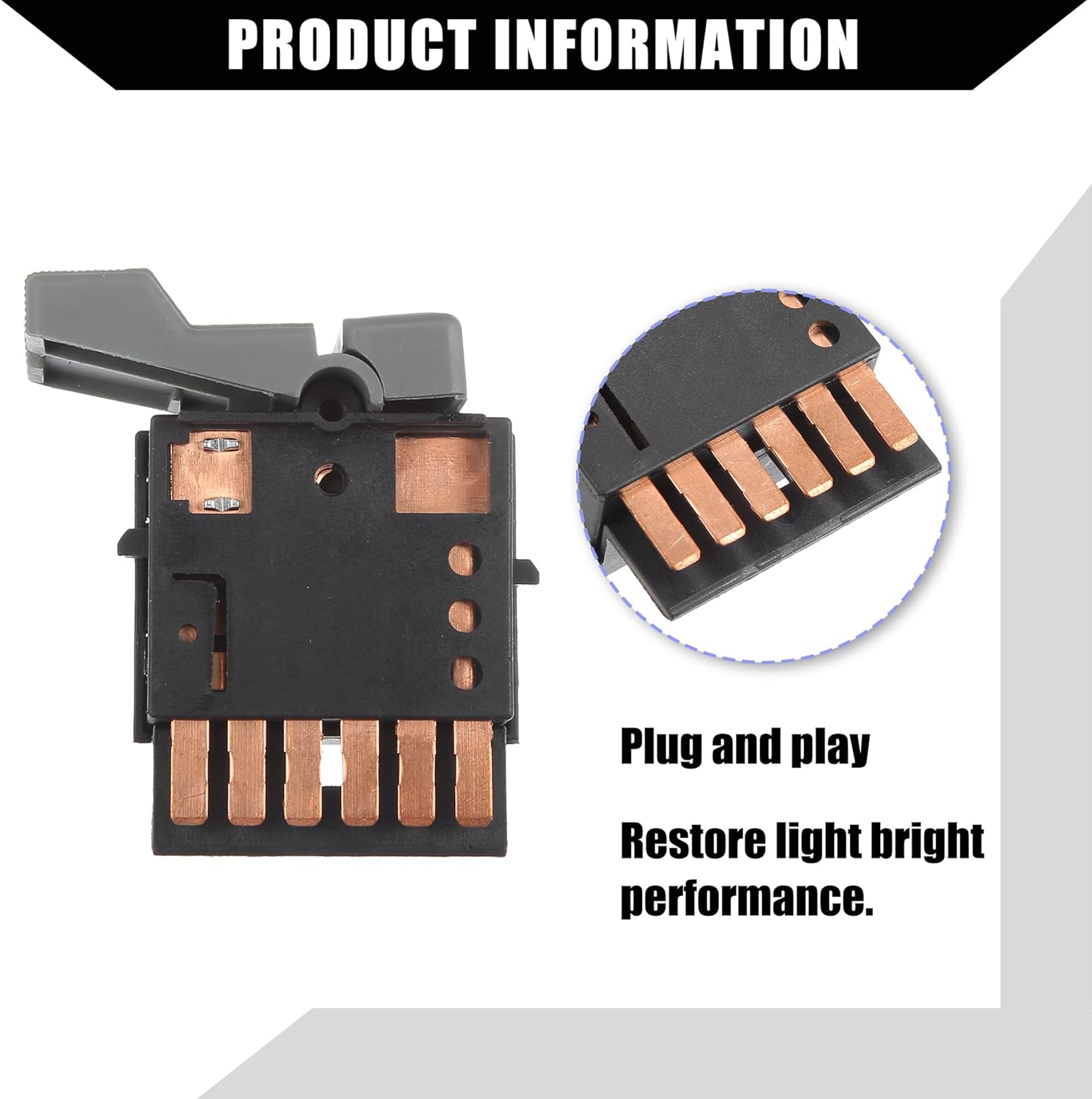 19245374 / Front/Headlamp Switch for Chevy Blazer 1992-1994 for GMC Yukon 1992-1994 / Headlamp Parking Lamp Switch / 1 Pcs/Gray