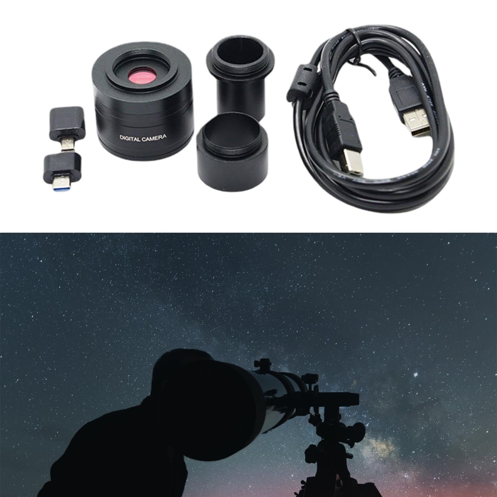Accesorios de repuesto USB 0 Negro Astrónomos que buscan imágenes de definición en la educación científica la medición Ocular electrónico digital 200MP definición